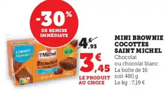 U Express Mini brownie cocottes saint michel offre