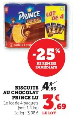 U Express Biscuits au chocolat prince lu offre