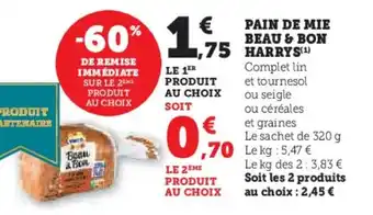 U Express Pain de mie beau & bon harrys offre