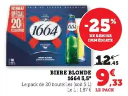 U Express Biere blonde 1664 5,5° offre