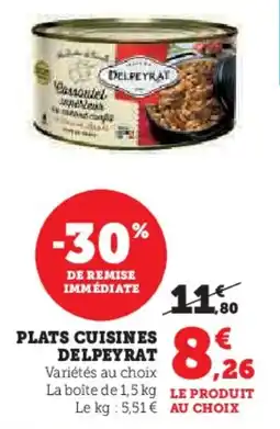 U Express Plats cuisines delpeyrat offre