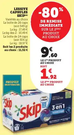 U Express Lessive capsules skip offre