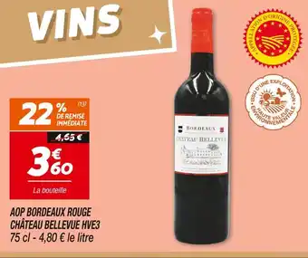 Netto Château bellevue aop bordeaux rouge hve3 offre