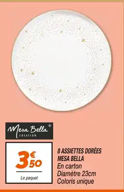 Netto Messa bella assiettes dorées offre