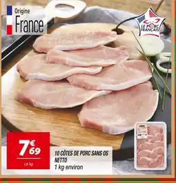 Netto 10 côtes de porc sans os offre