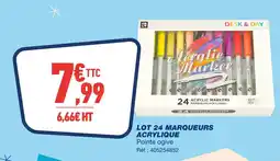 Bureau Vallée Desk & day lot 24 marqueurs acrylique offre