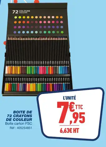 Bureau Vallée Boite de 72 crayons de couleur offre