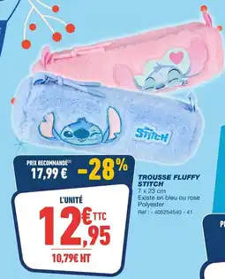 Bureau Vallée Disney trousse fluffy stitch offre