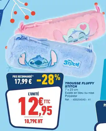 Bureau Vallée Disney trousse fluffy stitch offre