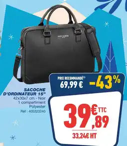 Bureau Vallée Saint-martin sacoche d'ordinateur 15 offre