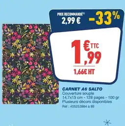 Bureau Vallée Oberthur carnet a6 salto offre