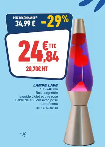 Bureau Vallée Lampe lave offre