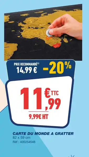 Bureau Vallée Carte du monde à gratter offre