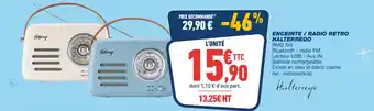 Bureau Vallée Halterrego enceinte / radio retro offre