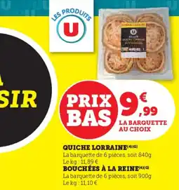Hyper U Quiche lorraine offre