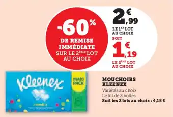 Hyper U Mouchoirs kleenex offre