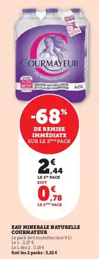 Hyper U Eau minerale naturelle courmayeur offre