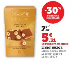 Hyper U Lindt nuxor offre