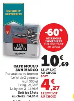 Hyper U Cafe moulu san marco offre