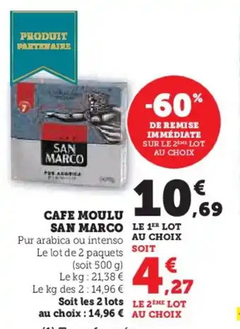 Hyper U Cafe moulu san marco offre