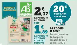 Hyper U Lardons u bio offre