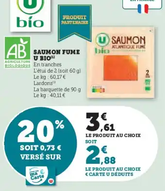 Hyper U Saumon fume u bio offre