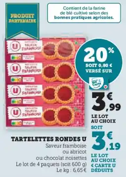 Hyper U Tartelettes rondes u offre