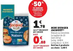 Hyper U Mini burger jacquet offre