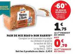 Hyper U Pain de mie beau & bon harrys offre