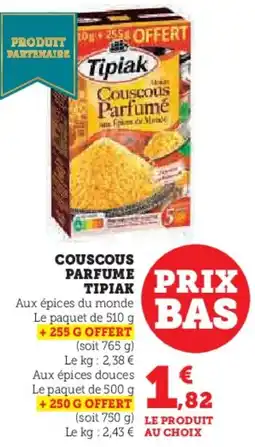 Hyper U Couscous parfume tipiak offre