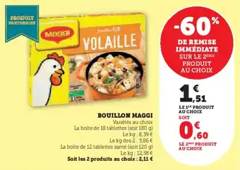 Hyper U Bouillon maggi offre