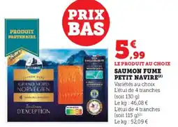 Hyper U Saumon fume petit navire offre