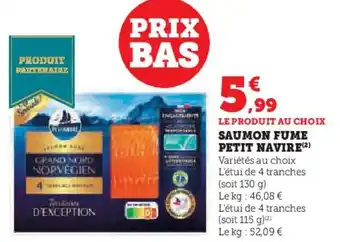 Hyper U Saumon fume petit navire offre