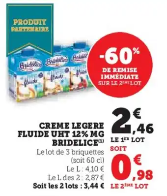 Hyper U Creme legere fluide uht 12% mg bridelice offre