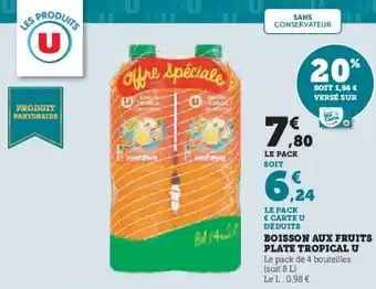 Hyper U Boisson aux fruits plate tropical u offre