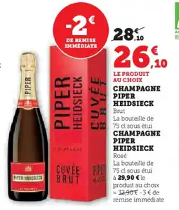 Hyper U Champagne piper heidsieck offre