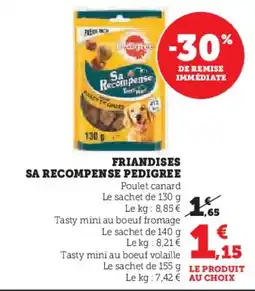 Hyper U Friandises sa recompense pedigree offre