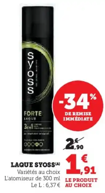 Hyper U Laque syoss offre