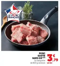 Hyper U Porc saute sans os offre