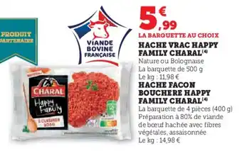 Hyper U Hache vrac happy family charal offre