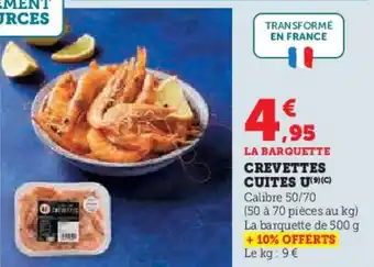 Hyper U Crevettes cuites u offre