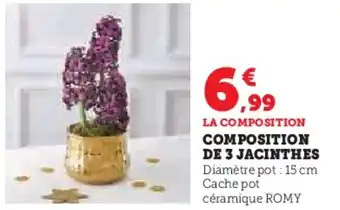 Hyper U Composition de 3 jacinthes offre