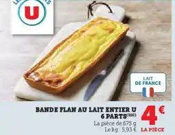 Hyper U Bande flan au lait entier u 6 parts offre