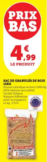 Hyper U Sac de granulés de bois offre