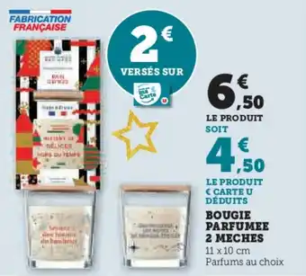 Hyper U Bougie parfumee 2 meches offre