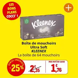 Coccimarket Boîte de mouchoirs ultra soft kleenex offre