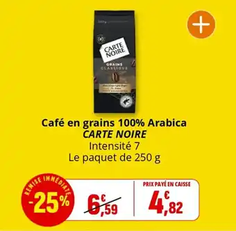 Coccimarket Café en grains 100% arabica carte noire offre