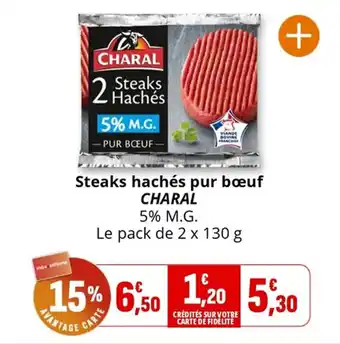 Coccimarket Steaks hachés pur bœuf charal offre