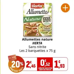 Coccimarket Allumettes nature herta offre