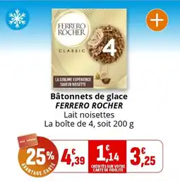 Coccimarket Bâtonnets de glace ferrero rocher offre
